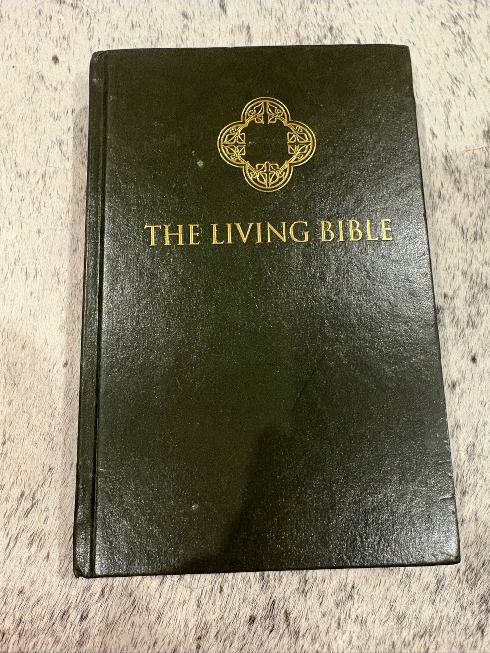 The Living Bible Hardcover - Black with Gold Foil